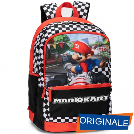 ZAINO SCUOLA 3 SCOMPARTI MARIOKART